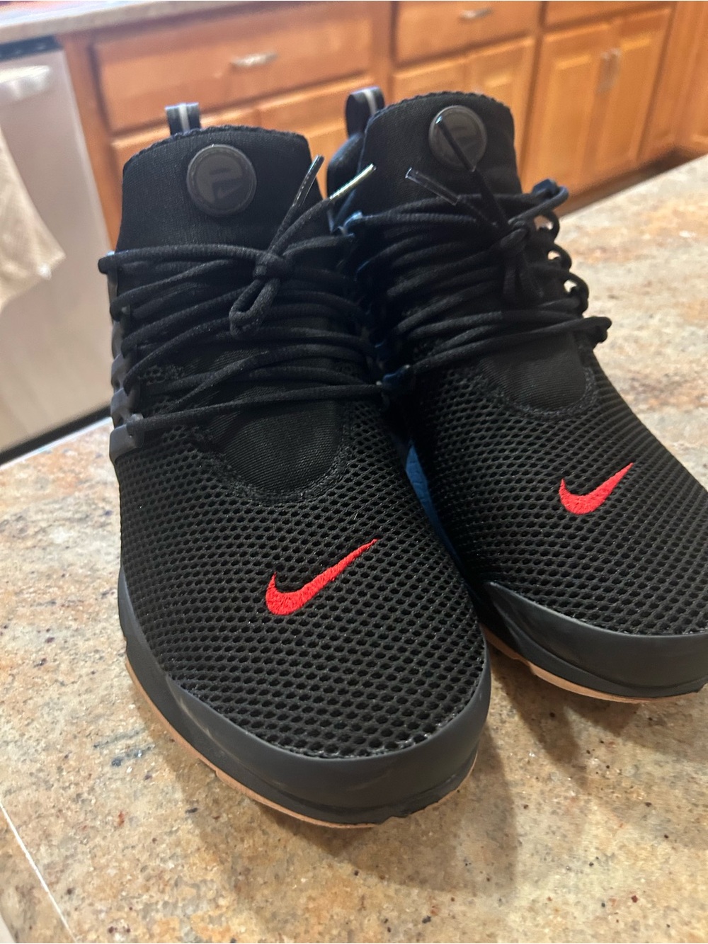 Nike Air Presto  Sneakers with Red Swoosh only wore once without box